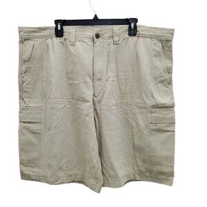 The Foundry Supply Co. Men's Big & Tall Beige Tencel‎ Blend 10" Cargo Shorts 44